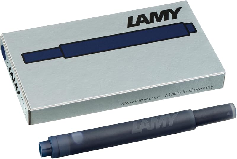 LAMY T10 Ink Cartridges Blue-Black 1.25 ml Pack of 5 Large Capacity