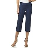 Rekucci Women's Ease into Comfort Capri with Button Detail