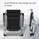 DQCHAIR Sun Lounger Outdoor Zero Gravity Chair with Cup Holder Silver view 6