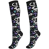 Bshuey Compression Socks For Women & Men Circulation 15-20 Mmhg Knee High Best Support For Travel Running Athletic