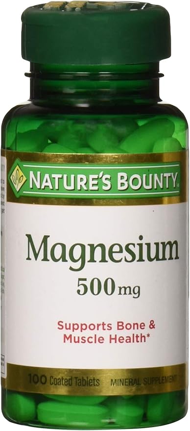 Amazon Com Nature S Bounty Magnesium 500 Mg Tablets 100 Ea Health Personal Care