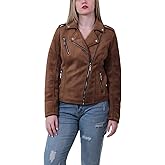JOUJOU womens Faux Suede Moto Jacket, Comfortable & Stylish, Trendy Coat