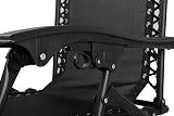 REQUISITE NEEDS Zero Gravity Chair Heavy Duty Textoline Outdoor Relaxer Black view 5