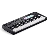 Novation Launchkey 49 MK4 USB MIDI Keyboard Controller | USB-C, 49 Semi-Weighted Keys, 16 Pads w/ Polyphonic Aftertouch, 9 Faders, Pitch/Mod Wheels, OLED Display, Scale &amp; Chord Modes