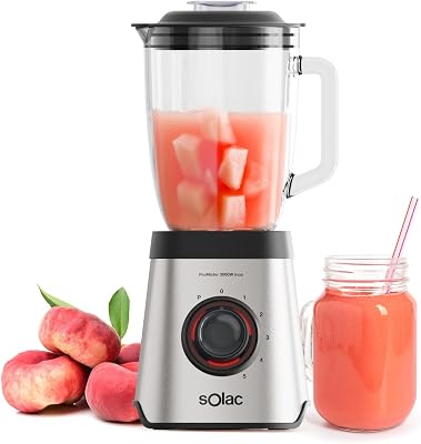 - Frullatore a bicchiere Promixter 2000 W | Caraffa in vetro 1,5 L | 5 velocità + PULSE | 6 lame in acciaio inox | Tritaghiaccio