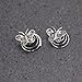 WEFOO 20PCS Clear Crystal Butterfly Shape Swirl Hair Twists Coils Spirals Hair Pin Clip Accessories for Women and Girls