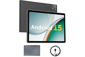 AIPROTABLET Tablet 10 inch Android 15 Tablets, 3GB RAM 64GB ROM 1TB Expand, Quad-Core Processor, 1280x800 LCD Touch Screen, WiFi 5, Dual Camera, BT5.0, 6000mAh Battery (Black)