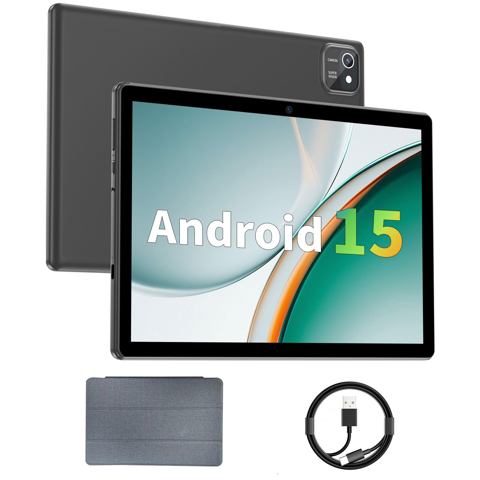 Tablet 10 inch Android 15 Tablets, 3GB RAM 64GB ROM
