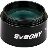 SVBONY 0.5X 1.25 Telescope Focal Reducer, 2-Element FMC Optics | Wider Imaging Field, Aluminum Alloy Body, Standard M28.5x0.6 Threads, for Telescope Eyepiece Photography and Observing