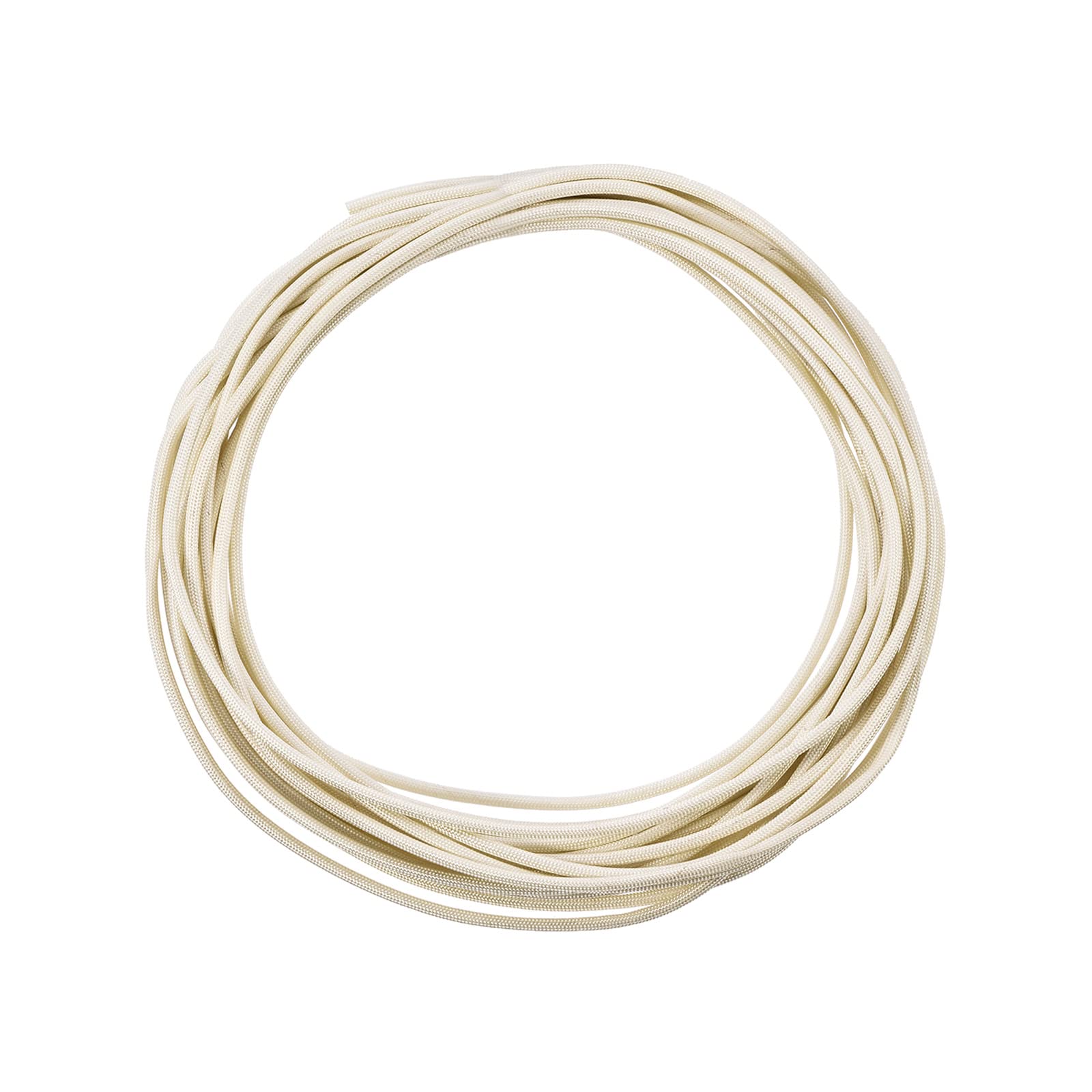 Rebower Fiberglass Sleeve Insulated Cable Protection Tube - 33Ft-2.5mm / White