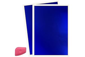 huzile Laser Engraving Marking Color Paper, 2 PCS Blue Marking Paper, 15.3" x 10.4" Laser Engraving Paper for Fiber Laser Marking and Engraving, Laser to Engrave on Metal, Ceramics, Glass (Blue)