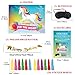 Unicorn Favors Pin The Horn On The Unicorn Birthday Game - Unicorn Party Supplies with Bonus Glitter Happy Birthday Unicorn Banner Decorations (Gold)