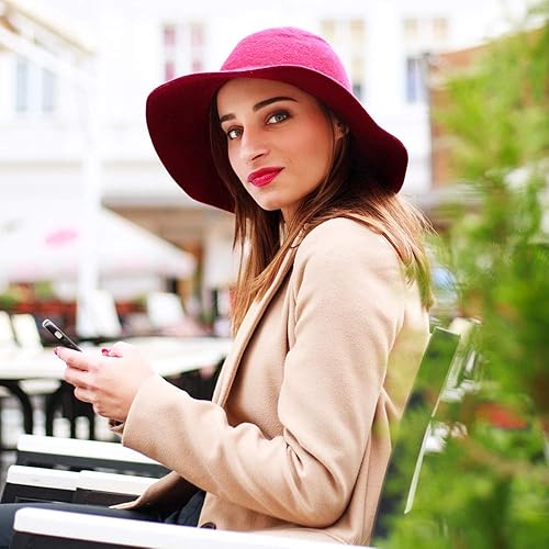 Lanzom Women Lady Retro Wide Brim Large Floppy Panama Hat Belt