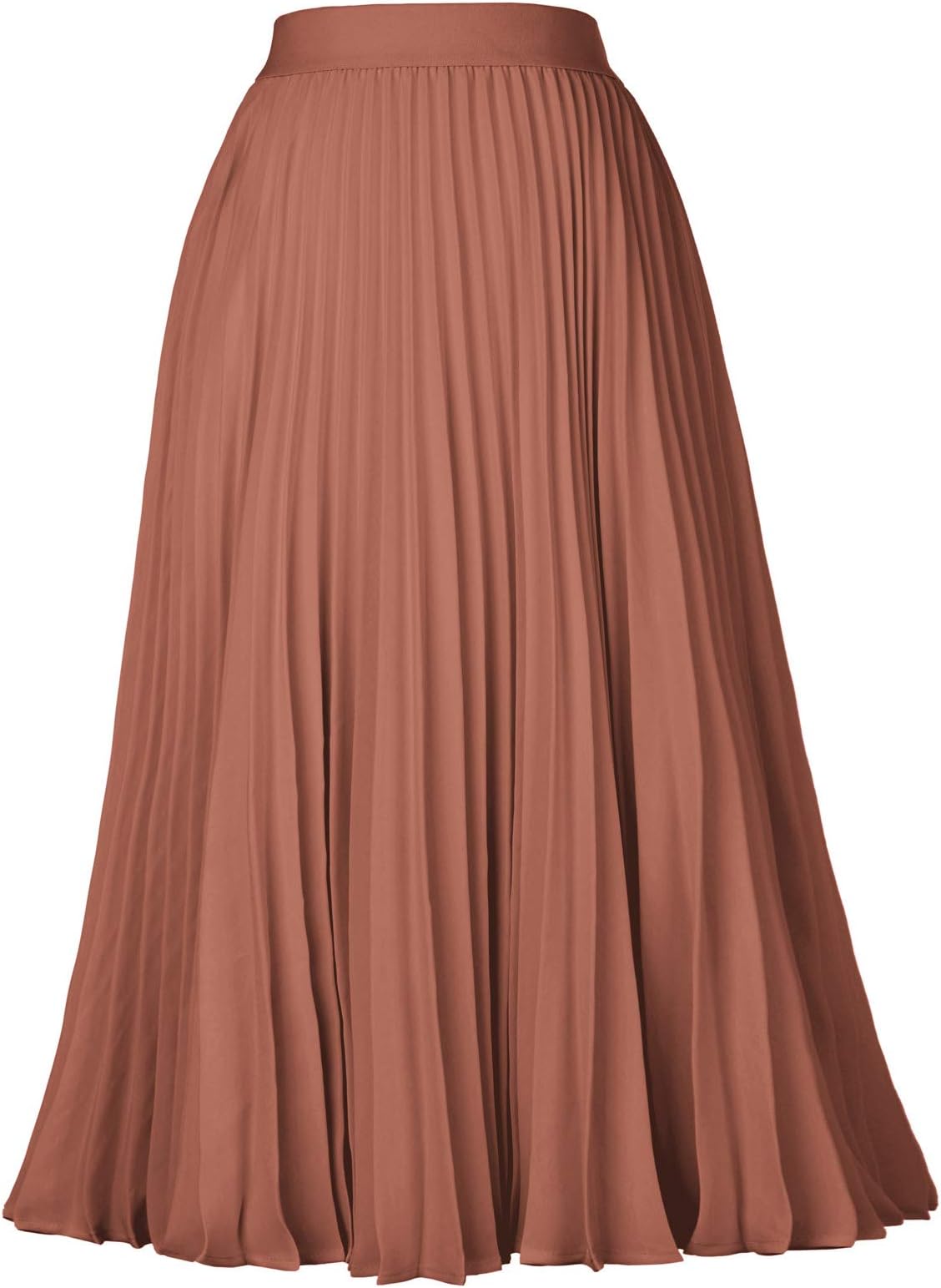 Kate KasinWomen's High Waist Pleated A-Line Swing Skirt KK659