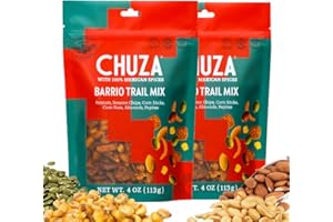 CHUZA Barrio Trail Mix – Spicy Crunchy Snack with 100% Mexican Spices – Peanuts, Corn Nuts, Almonds, Pepitas, Corn Sticks & Sesame Chips – High Protein, Gluten-Free – 4 oz (Pack of 2)