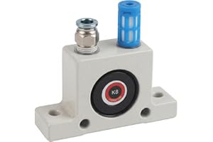 Pneumatic Air Turbine Vibrator, Adjustable Low Noise Pneumatic Vibrator Air Vibrator with Connectors and Mufflers for Pipelin