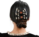 TIMESETL Wooden Hair Comb Clips 6pc Magic Beads Stretchy Women Girls view 6