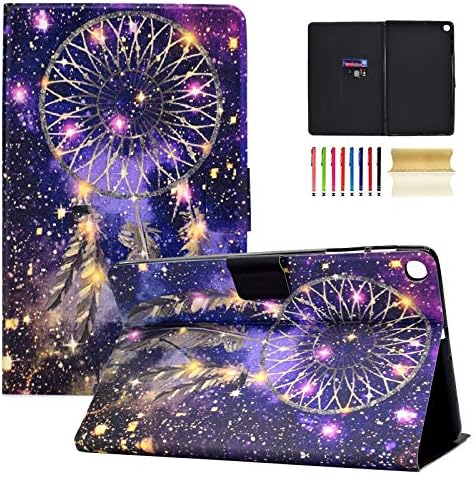 Caiecase Galaxy Tab A 10.1 T510/515 Case-Protective Soft TPU Leather with Auto Sleep/Wake Folio Stand Case Shockproof Durable Cover for Galaxy Tab A 10.1 T510-T515 10.1 Inch 2019 Release -Wind Chime