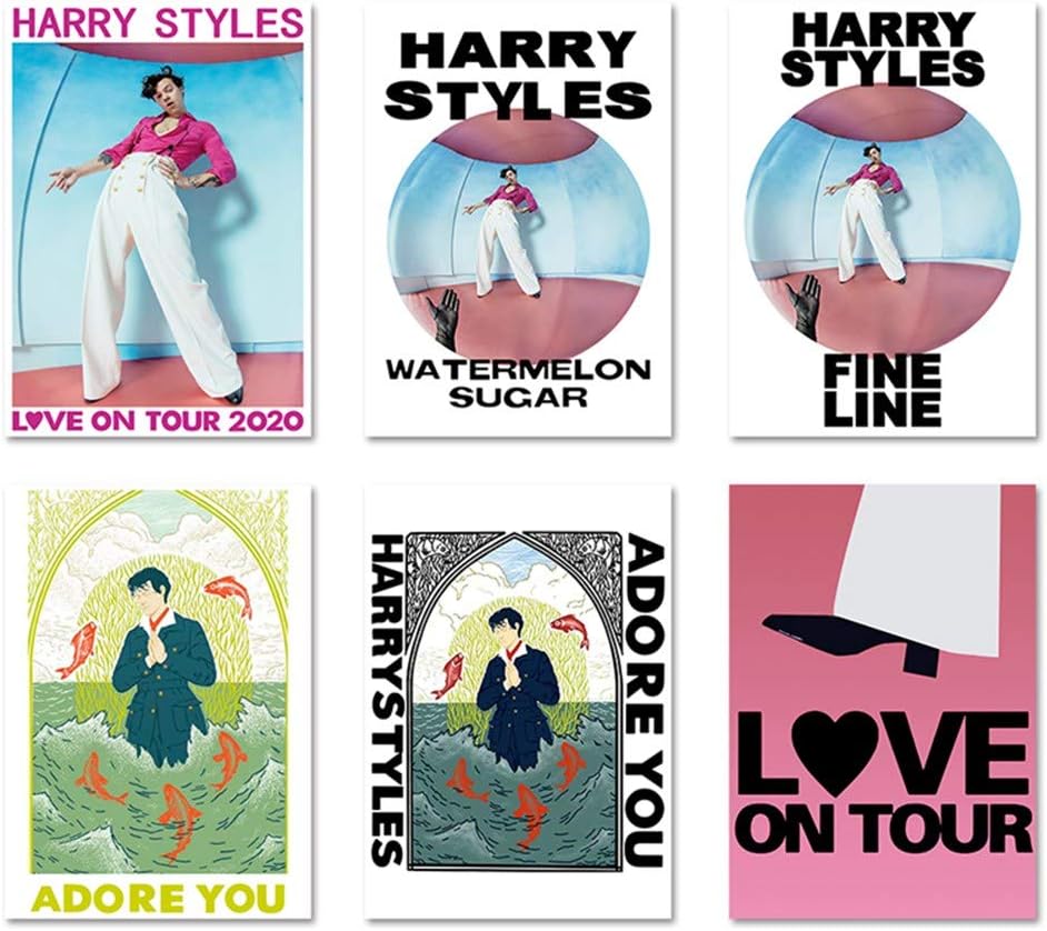 HongG Convenient 2020 Fashion Singer Personality Wall Poster Love 2020 Printing Star Poster Fine Line Printed A3 Poster (6PCS)