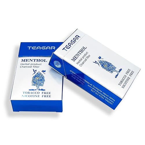 TEAGAR Herbal Cigarettes, Nicotine Free & Tobacco Free - Cigarette  Substitute (1 Packs / 20 Cigarettes) Flavor: Menthol in Saudi Arabia