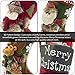 ETERAMUS Christmas Stockings Set of 3,18 inch Large Plush Character 3D Reindeer Santa Claus Snowman Snowflake Design Hanging Bags, Sock