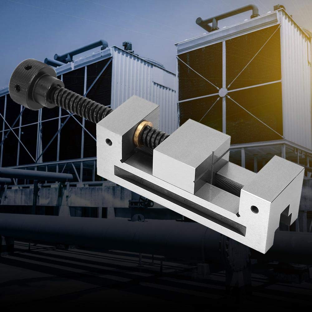 CNC Machine Vise, QGG50 High Precision Machine Vise CNC Workholding Tool for Surface Grinding Milling, Silver - Image 3