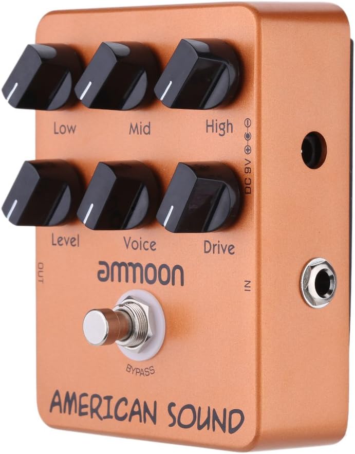ammoon American Sound Amp Guitar Effect Pedal from Original Sound to Overdrive Pedal Amplifier Simulator with True Bypass