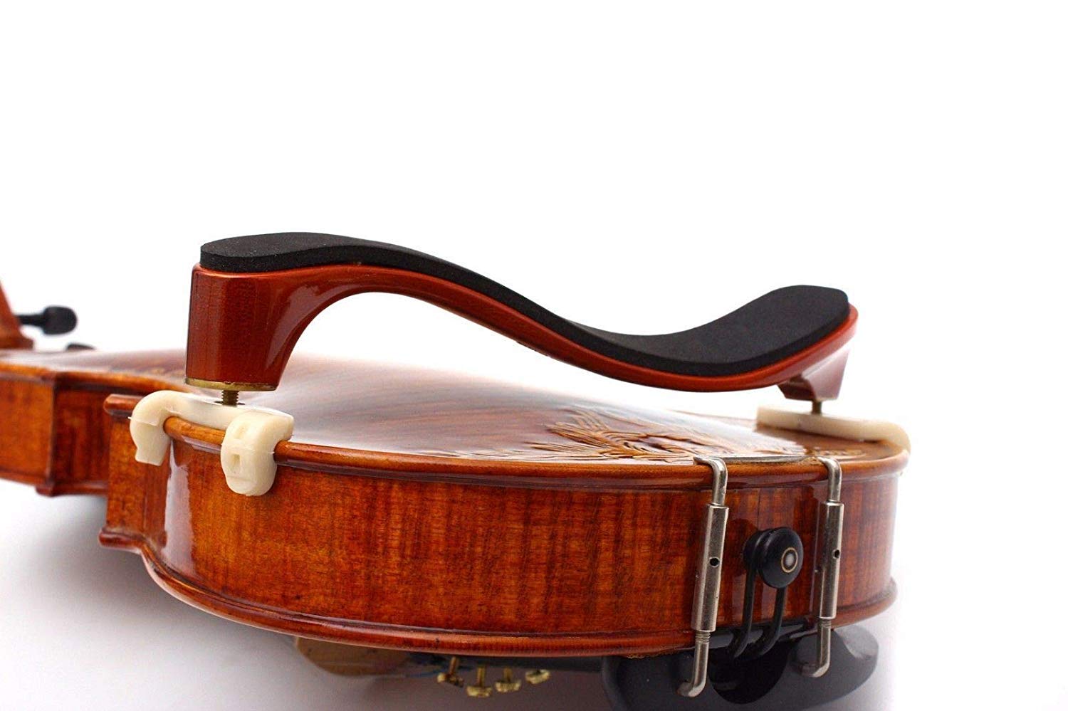 AMZZ Adjustable Maple Wood Violin Shoulder Rest – Collapsible, Height Adjustable Feet & Comfortable Foam Pad for 3/4 & 4/4 Violins, 12" & 13" Violas