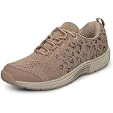 Orthofeet Coral Orthopedic Women Sneakers | Water-Repellent, Stretchable &amp; Breathable Walking Shoe with Pressure-Free Curve Technology, Arch Support, Wide Toe Box