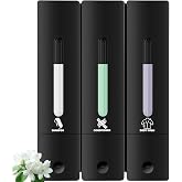 3 Chamber Shampoo and Conditioner Dispenser Set, No Drill Shower Soap | Refillable wall-mounted bottles, BPA-free. 3x400ml. Dispenses shampoo, conditioner,body wash, soap, lotion, gel. Black.