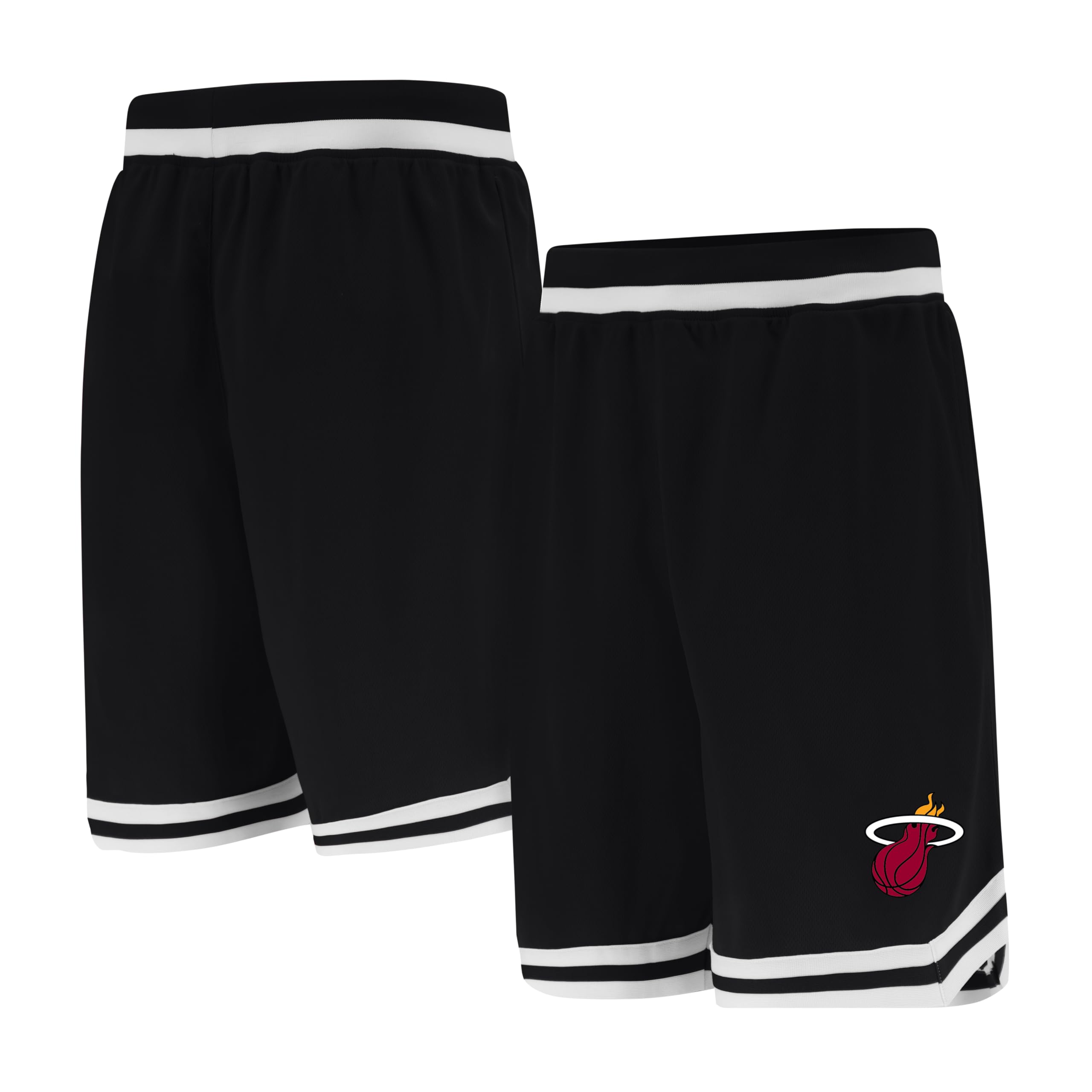 Ultra Game NBA Men's Active Knit 8" Basketball Training Shorts, Miami Heat, Black, X-Large Image Ultra Game NBA Men's Active Knit 8" Basketball Training Shorts, Miami Heat, Black, X-Large Image