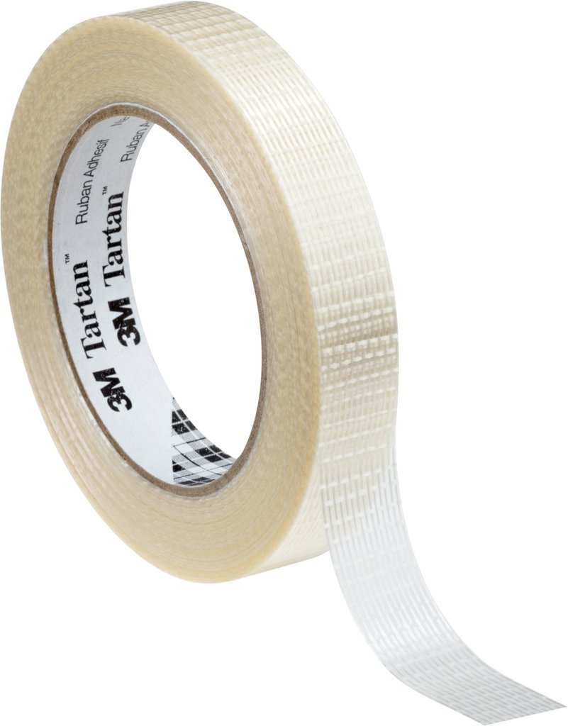 3M 8954 Cross Weave Filament Tape, 19 mm x 50 m, Translucent, Pack of 48