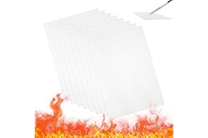 8 PCS High Temperature Gasket Paper, Ceramic Fiber Furnace Gasket Material Insulation, Fireproof Paper Sheet for Pellet Stove