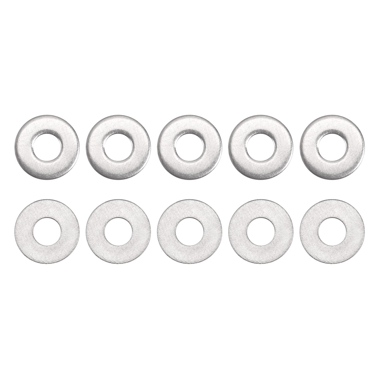 DTGN 11mmx1mm(ODxT) 304 Stainless Steel Flat Washers - 150Pack - Good for #8 Industrial Machinery Screw Bolt - Flat Ring Gaskets - Silver Tone