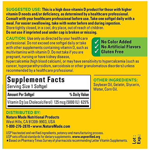 Nature Made Vitamin D3 5000 IU - Image 3
