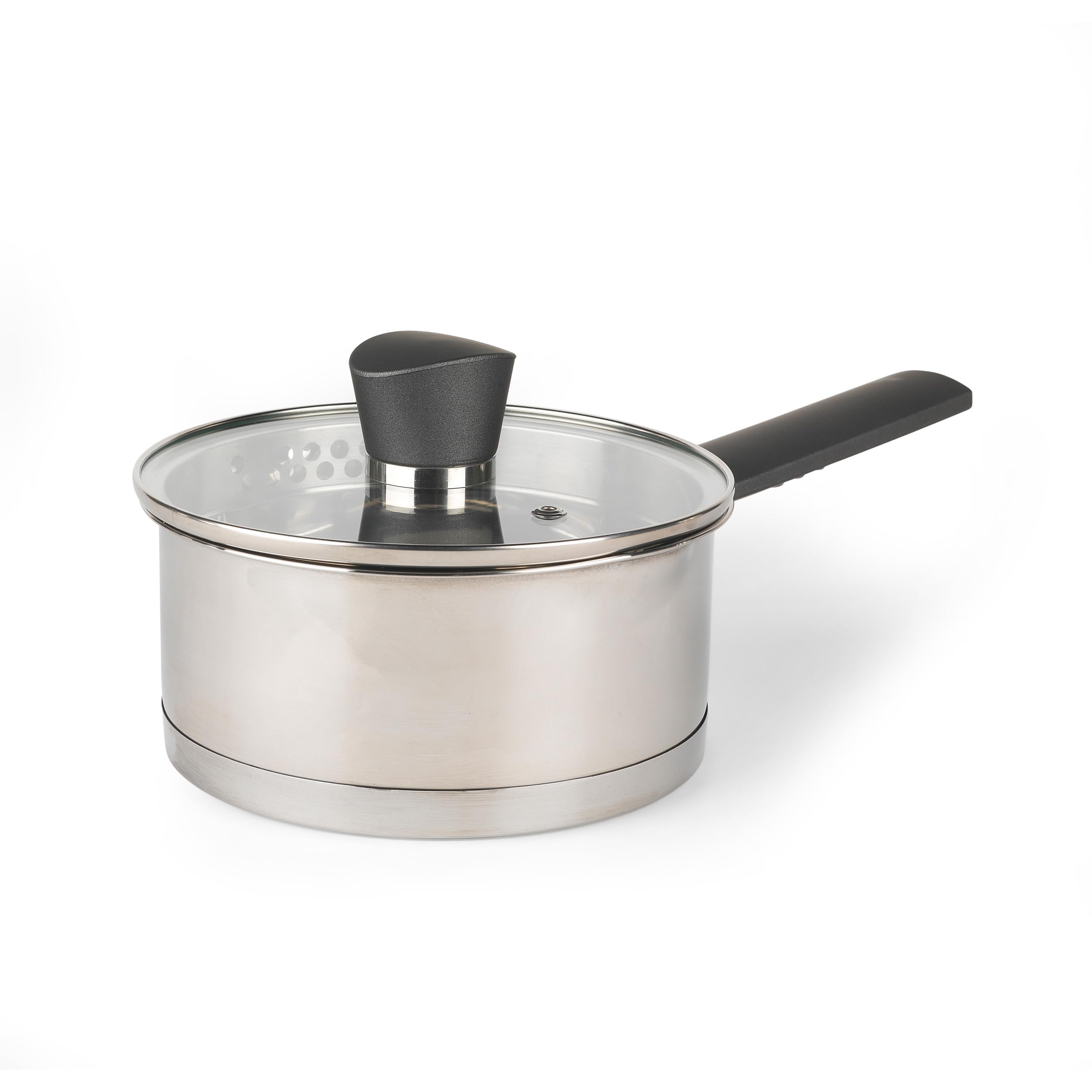 Russell Hobbs RH01162EU Excellence Saucepan with Lid - 16cm Non-Stick Milk Pan, Mirror Polished Stainless Steel, Soup Pan with Pouring Lip, Dishwasher Safe, Suitable for All Kitchen Cooking Hobs — image 1