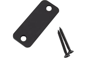 Stone Harbor Hardware Round Corner Blank Strike Plate, 1-1/8" x 2-3/4", Matte Black