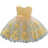 Dressy Daisy Baby Girls Wedding Flower Girl Pageant Dress Party Tulle Skirt for Special Occasion, Blue Pink Purple Yellow