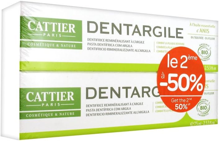 Cattier Dentargile Anti Dental PlaqueToothpaste 2 x 75ml