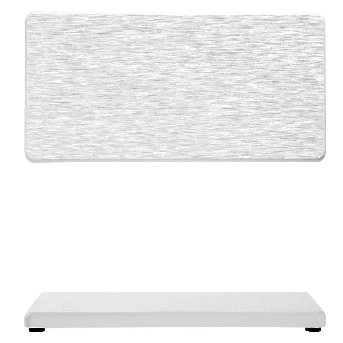 2PCS 7"x3.5" Water Absorbing Bathroom Sink Vanity Trays, Diatomite Stone Quick Drying Mat for Kitchen Counter, Dish Rack Dispenser Sponge Holder Caddy Organizer, White, 7"x3.5"