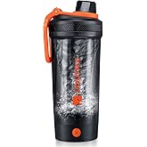 VOLTRX Electric Protein Shaker Bottle - USB Rechargeable Mixer Cup for Shakes and Meal Replacements, BPA-Free Tritan, 24oz