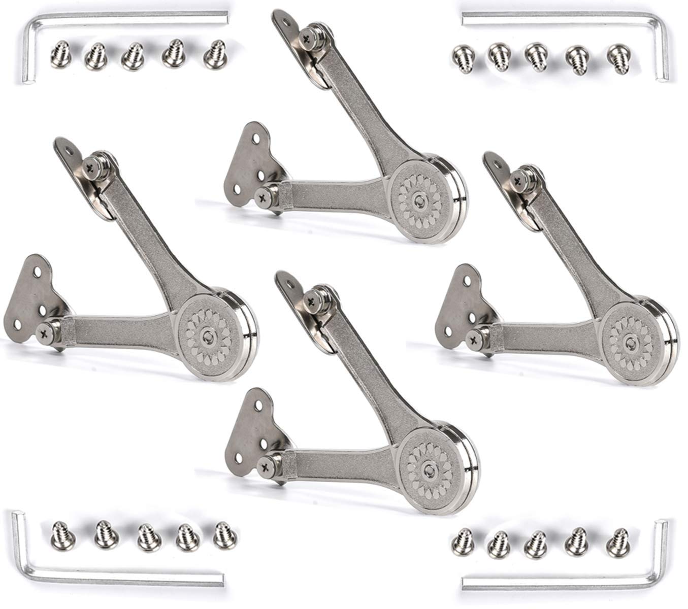 Photo 1 of [4-Pack] Heavy Duty Lid Stay Hinges QBOSO Folding Lid Support Hinge,Perfect for Cabinet,Closet,Wardrobe or Toy Box 110 Degree Heavy Duty Style