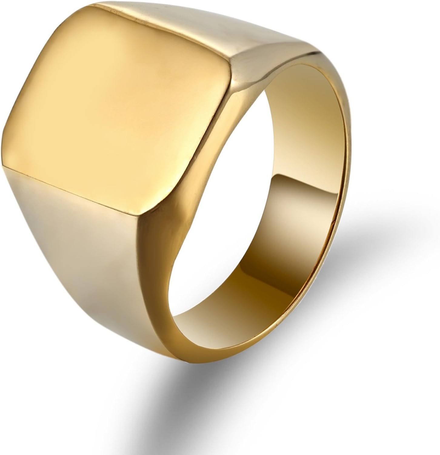 AmDxD Stainless Steel Mens Rings Square Wedding Rings Vintage Rings