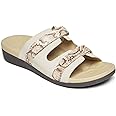 MEGNYA Women Comfortable Walking Sandals with Arch Support, Plantar Fasciitis Slides for Flat Feet Relieve, Orthopedic Sandals with Adjustable Straps