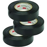 3M Temflex General-Purpose Vinyl Electrical Tape (1700), 3/4 in. x 60 ft., 7 Mil, Black, 3 Rolls