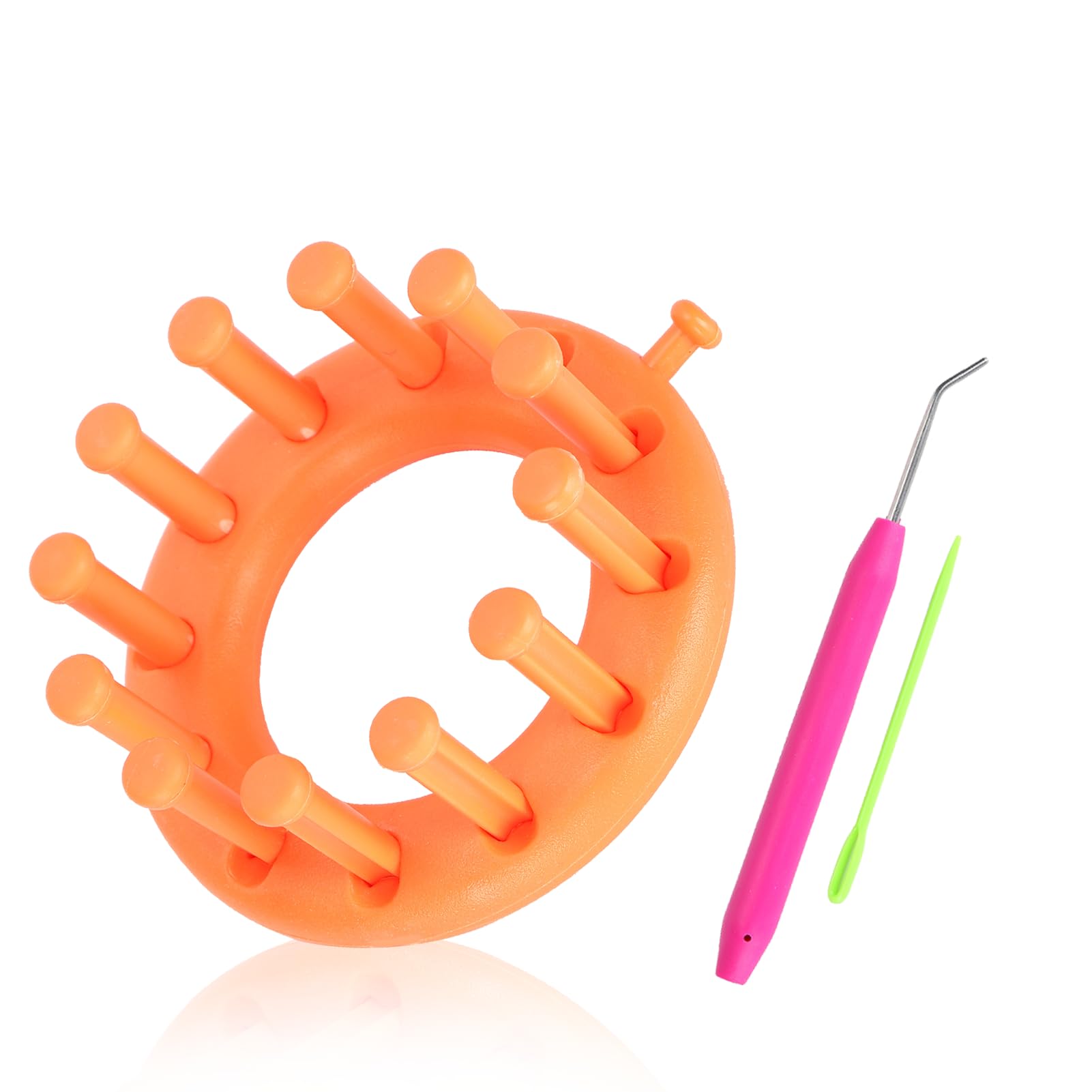 Baxnore Round Knitting Looms Set, Plastic Knit Quick Loom Set with Crochet Needle, Scraf Hat Maker, Knitting Needle and Hook for Knitting Hat,Bags,Scarf Shawl Sweater Sock