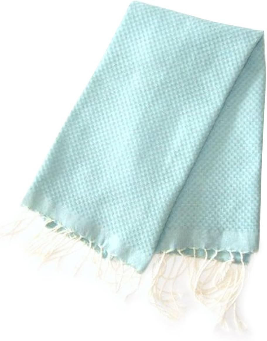 Scents and Feel Guest Fouta Towel Honey Comb Weave 100-Percent Cotton, Aqua