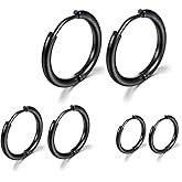 Surgical Stainless Steel Hoop Earrings 8mm/10mm/12mm Small Huggie Hoop Earrings for Women and Men