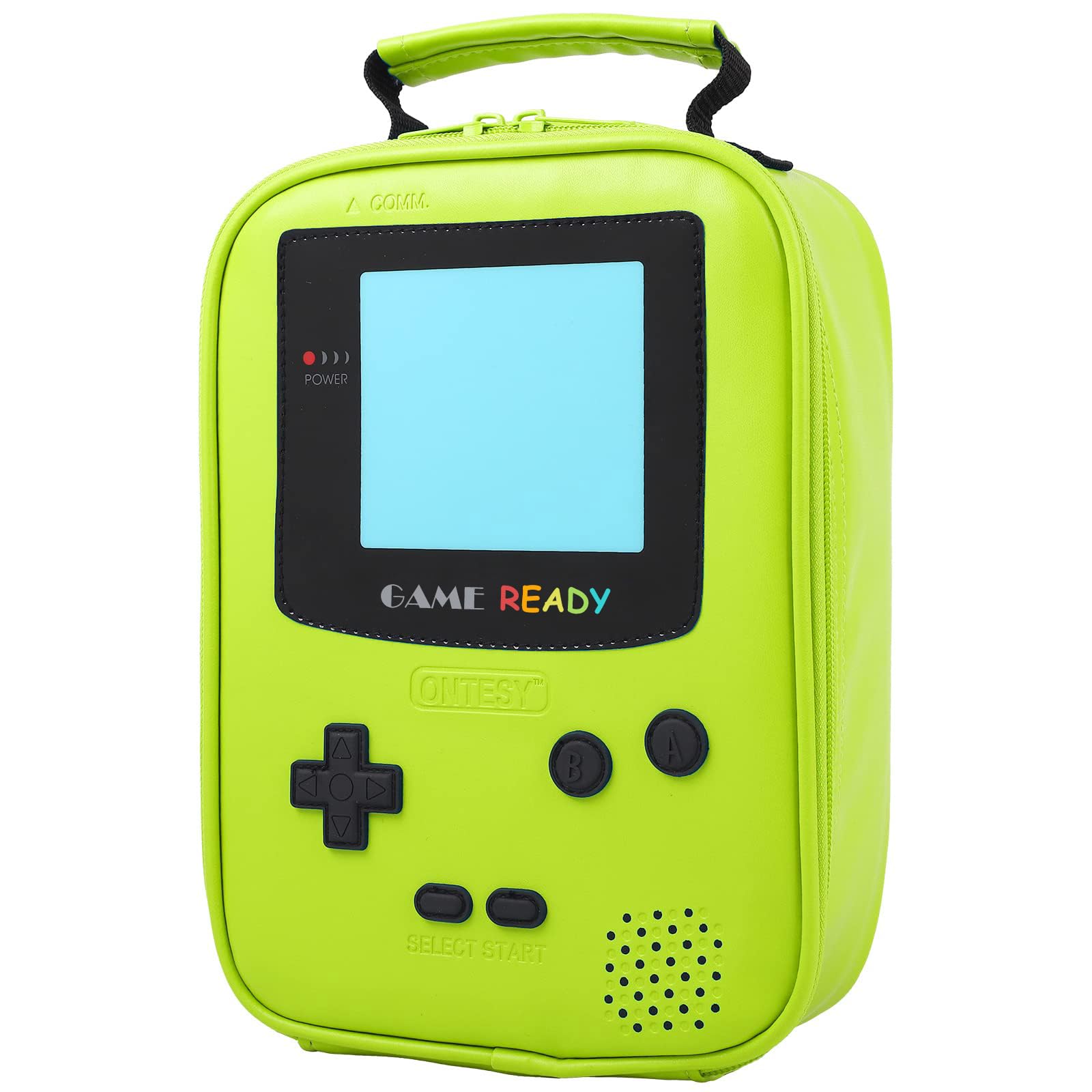 Photo 1 of ONTESY Game Lunch Box Leather Reusable Lunch Bag Waterproof Thermal Insulated Mini Cooler for Boys Girls Kids Toddlers Teens for Picnic School Daycare (Green)