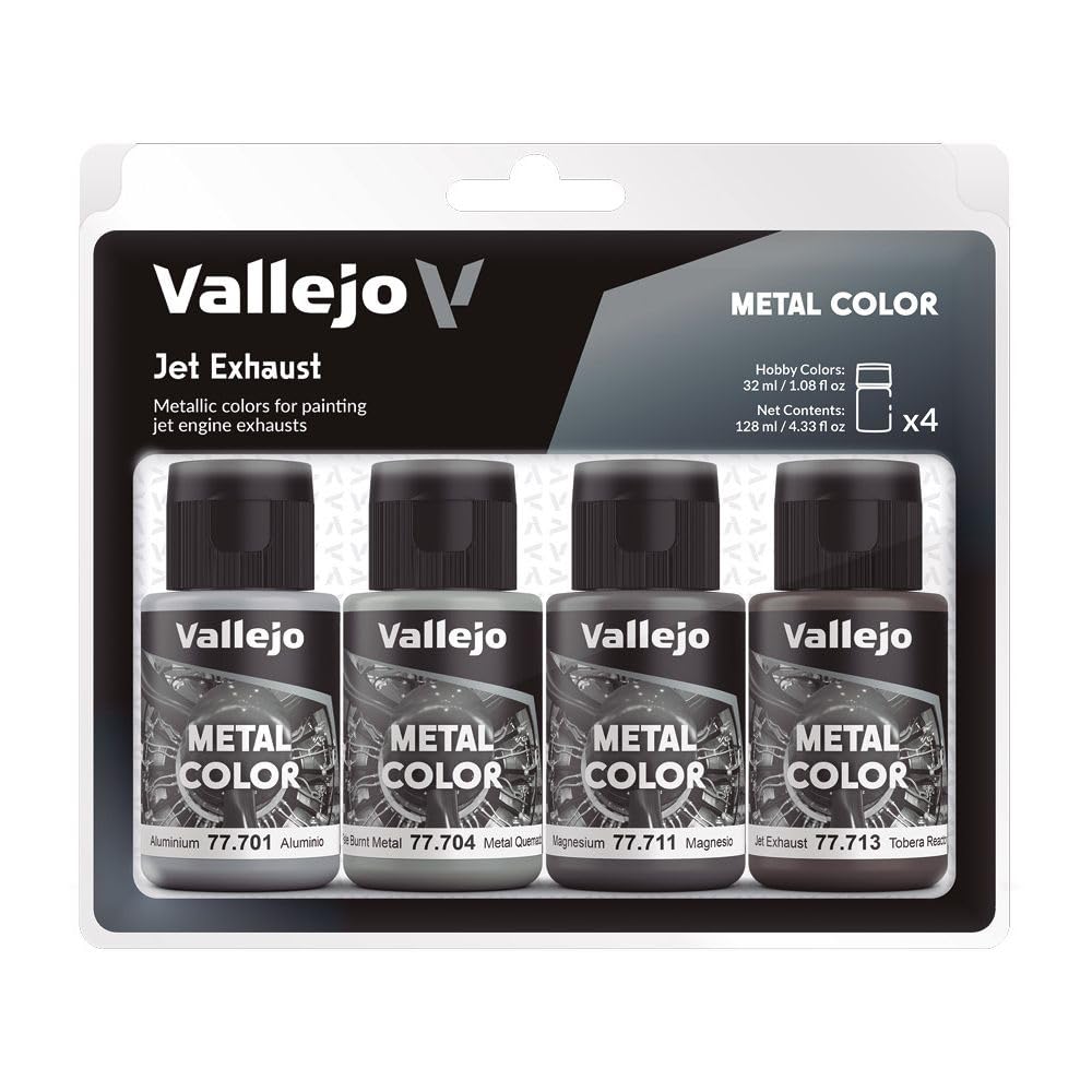Vallejo AV Metal Color Set - Jet Exhaust,32 ml (Pack of 4)